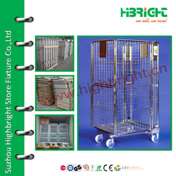 Wire Mesh Nestable Roll Pallet Container